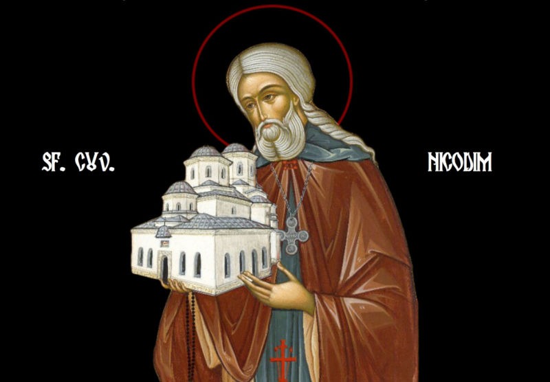 Sfântul Cuvios Nicodim cel Sfinţit de la Tismana (1310 - 1406) - foto preluat de pe ziarullumina.ro