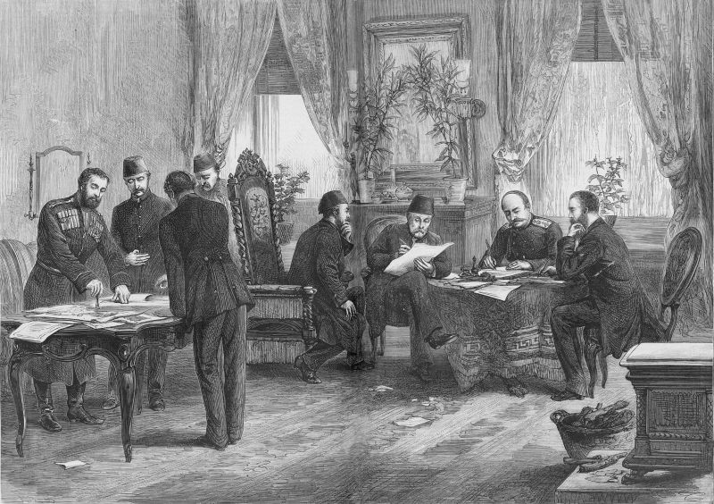 Semnarea Tratatului de la San Stefano, Turcia (3 martie 1878) - foto preluat de pe en.wikipedia.org