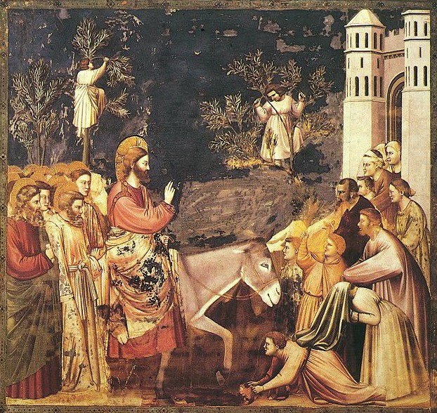 Intrarea în Ierusalim, de Giotto, secolul al XIV-lea - foto preluat de pe en.wikipedia.org