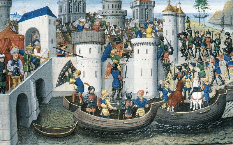 Cucerirea Constantinopolelui de cruciaţi în 1204 - foto preluat de pe ro.wikipedia.org