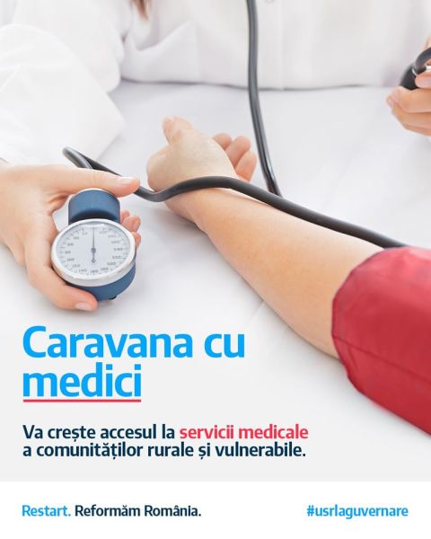 Caravana cu medici - creşterea accesului la servicii medicale a comunităţilor rurale și vulnerabile - foto preluat de pe www.facebook.com/USRNational