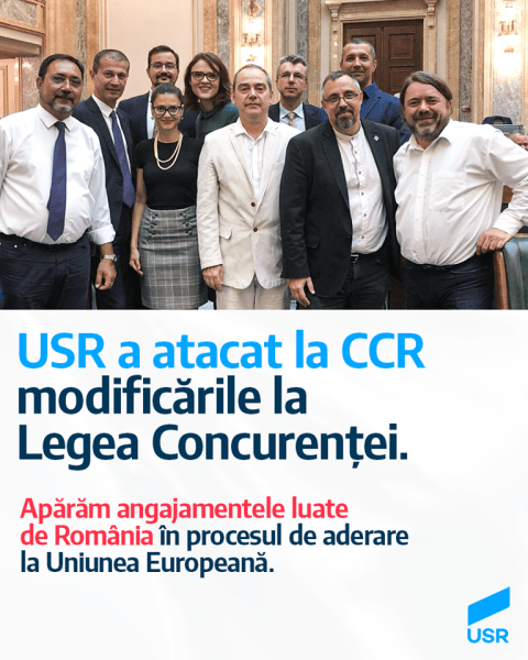 3 iulie 2020 - Senatorii USR au atacat, astăzi, la Curtea Constituțională modificările votate de PSD zilele trecute la Legea Concurenței - foto preluat de pe www.facebook.com