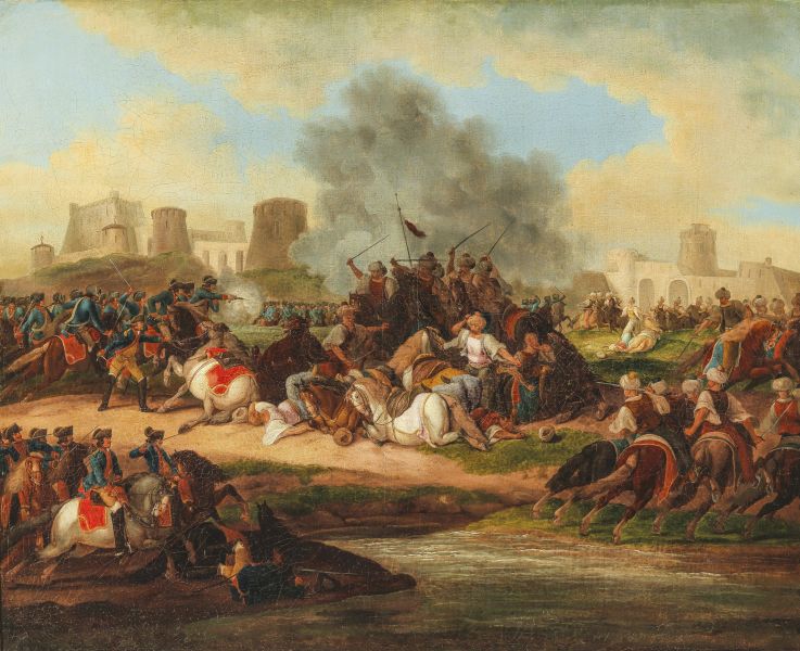 Bătălia de la Petrovaradin (5 August 1716) parte a Războiul austro-turc (1716–1718) by Georg Philipp Rugendas - foto preluat de pe en.wikipedia.org