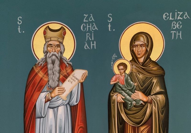 Sf. Proroc Zaharia și Dreapta Elisabeta, părinții Sf. Ioan Botezătorul (Secolul I) - foto preluat de pe ziarullumina.ro
