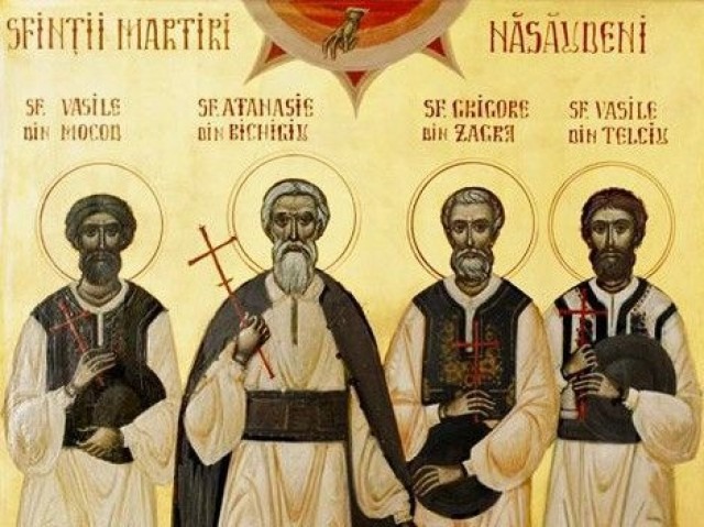 Sf. Martiri și Mărturisitori Năsăudeni: Atanasie Todoran din Bichigiu, Vasile din Mocod, Grigore din Zagra și Vasile din Telciu (†1763) - foto preluat de pe vladherman.blogspot.com