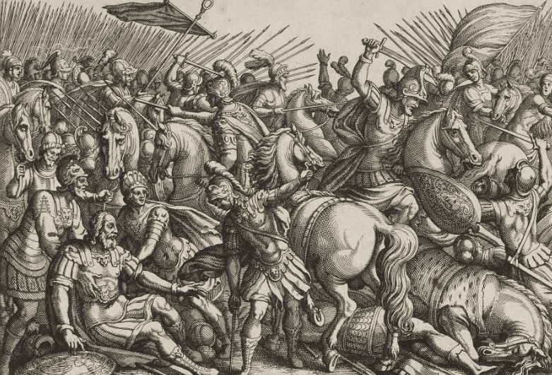 „Bătălia de la Trebbia” (18 decembrie 218 î.Hr.) Matthäus Merian cel Bătrân (1625) - foto preluat de pe en.wikipedia.org