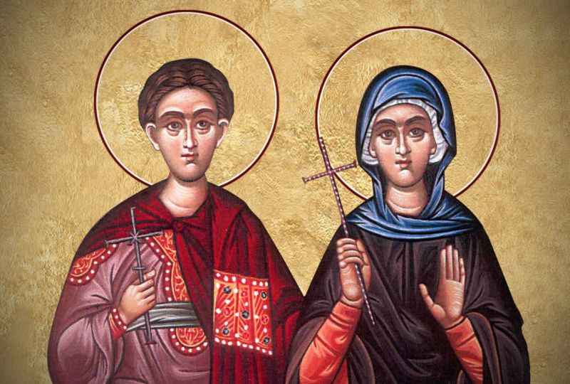 Sfântul Mucenic Bonifatie (†307) şi Sfânta Aglaia - foto preluat de pe ziarullumina.ro
