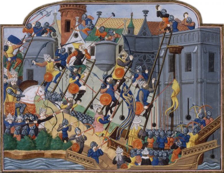 Asediul Constantinopolului așa cum este descris între 1470 și 1479