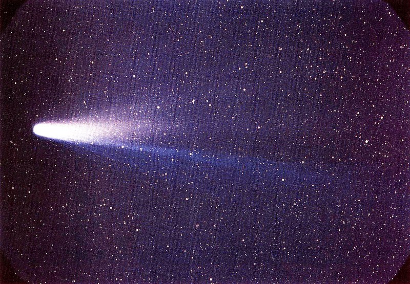 Cometa Halley pe 8 martie 1986 - foto preluat de pe en.wikipedia.org