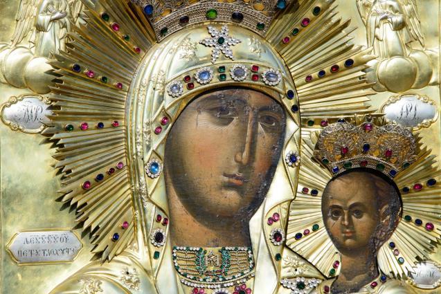 Maica Domnului "Îndrumătoarea" de la Mănăstirea Neamţ - foto preluat de pe basilica.ro