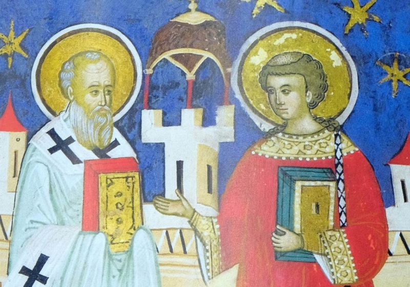 Sf. Sfinţit Mc. Teodot, episcopul Chiriniei († 326) si Sf. Mc. Isihie Sincliticul (Secolul al IV-lea) - foto preluat de pe ziarullumina.ro