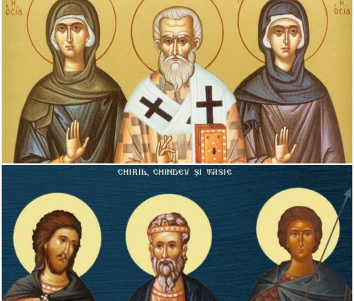 Sfântul Mucenic Vasilevs, Episcopul Amasiei și Sfintele Cuvioase Iusta și Glafira; Sf. Mc. Chiril, Chindeu și Tasie din Axiopolis – Cernavodă