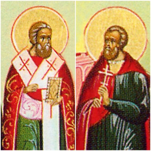 Sf. Sfințit Mc. Eutihie (Secolul I) ; Sf. Mc. Tation (Secolul al III-lea) - foto preluate de pe doxologia.ro