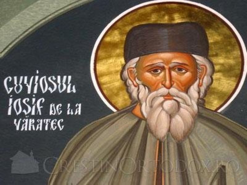 Sfantul Cuvios Iosif de la Văratec - foto preluat de pe crestinortodox.ro