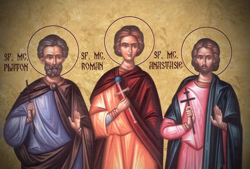 Sf. Mc. Platon, Roman și Zaheu - foto preluat de pe ziarullumina.ro