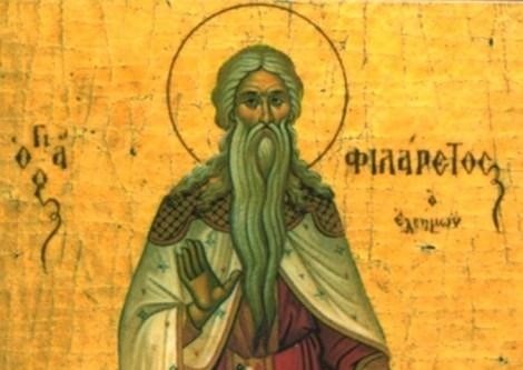 Sf. Cuv. Filaret cel Milostiv (Secolul al VIII-lea) - foto preluat de pe doxologia.ro