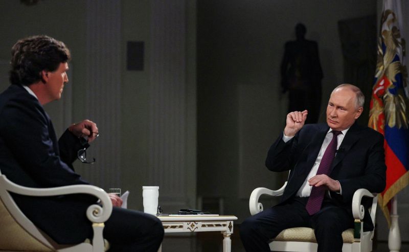 Interviul lui Vladimir Putin (Tucker Carlson - 6 februarie 2024) - foto preluat de pe en.wikipedia.org