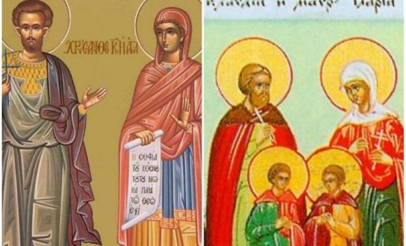Sf. Mc. Hrisant și Daria, Claudiu şi Ilaria. Sf. Mc. Marian diaconul