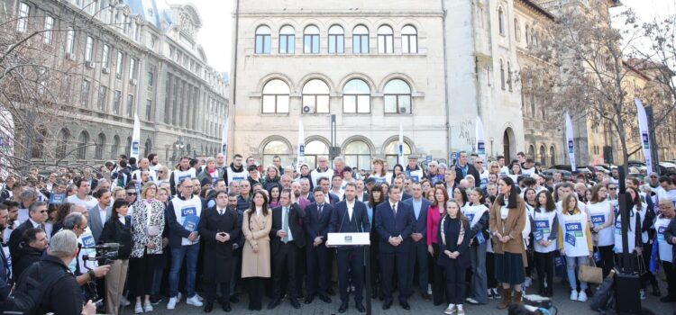 Alianța Dreapta Unită a lansat campania de strângere de semnături pentru alegerile din 9 iunie (17 martie 2024) - foto preluat de pe usr.ro