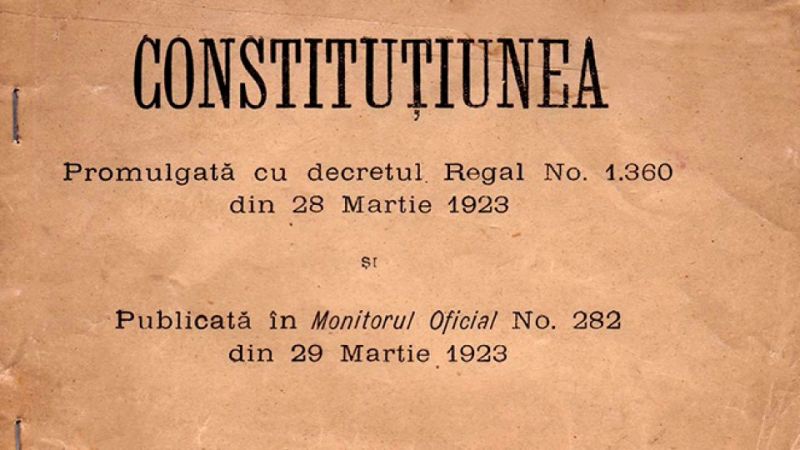 Constituțiunea României din 29 martie 1923 - foto preluat de pe www.romania-actualitati.ro