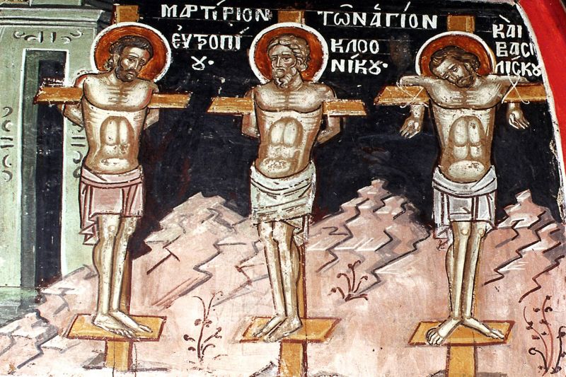 Sfinţii Mucenici  Eutropie, Cleonic și Vasilisc († 308) - foto preluat de pe doxologia.ro