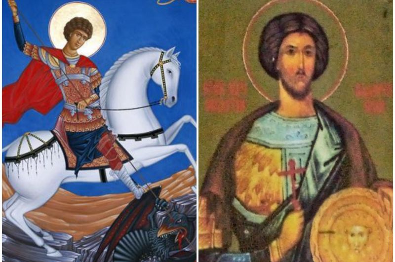 Sf. Mare Mc. Gheorghe, purtătorul de biruință; Sf. Mc. Valerie