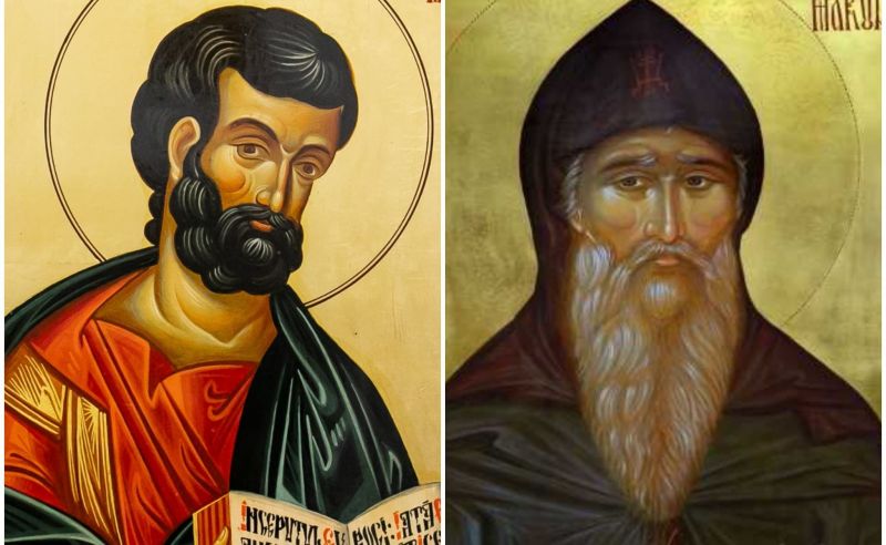 Sf. Ap. și Evanghelist Marcu; Sf. Cuv. Vasile de la Poiana Mărului - foto preluat de pe basilica.ro