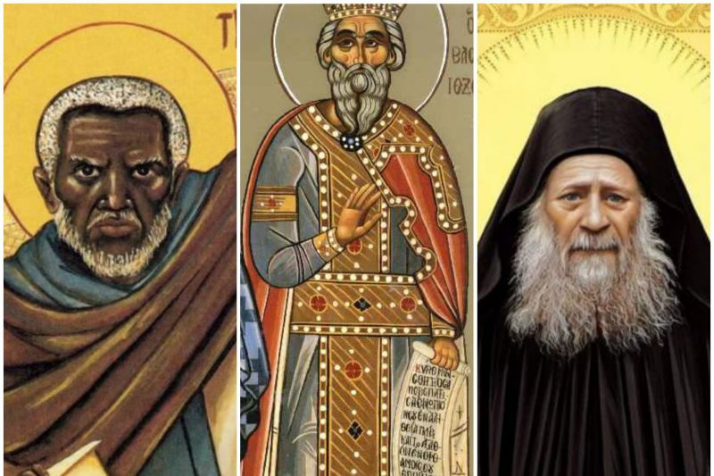 Sf. Cuv. Moise Etiopianul; Dreptul Iezechia; Sf. Cuv. Iosif Isihastul