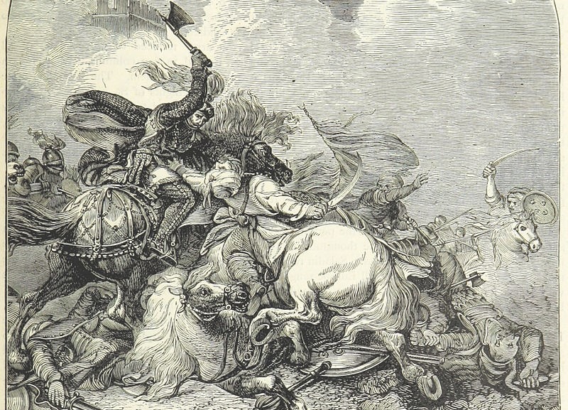 Richard I al Angliei la Bătălia de la Jaffa (8 august 1192) - foto preluat de pe en.wikipedia.org