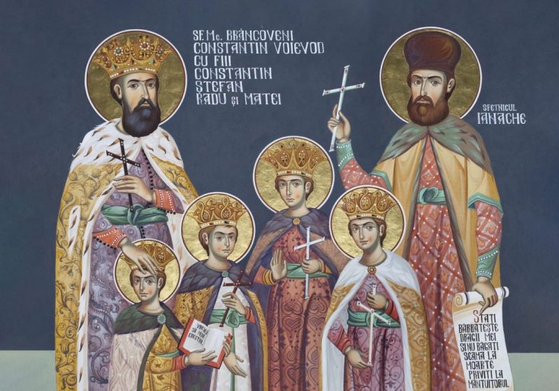 Sfinții Martiri Brâncoveni: Constantin Vodă cu cei patru fii ai săi, Constantin, Ștefan, Radu și Matei, și sfetnicul Ianache (†1714) - foto preluat de pe ziarullumina.ro