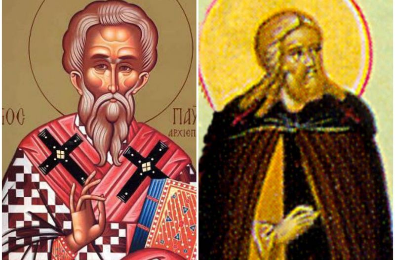Sf. Ier. Pavel Mărturisitorul, Arhiepiscopul Constantinopolului; Sf. Cuv. Luca din Sicilia