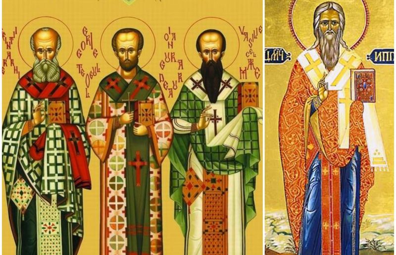 Sfinţii Trei Ierarhi: Vasile cel Mare, Grigorie Teologul şi Ioan Gură de Aur; Sf. Sfinţit Mc. Ipolit, episcopul Romei