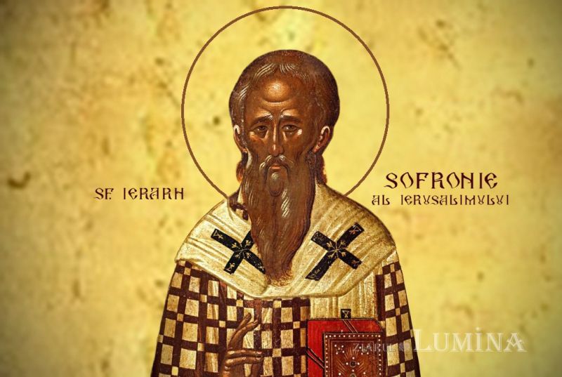 Sf. Ier. Sofronie, Patriarhul Ierusalimului (550 - 638) - foto preluat de pe ziarullumina.ro
