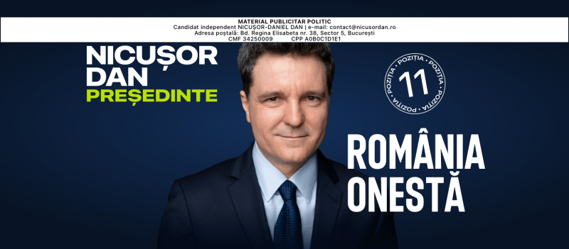 Nicușor Dan – Candidat Independent la Președinția României - foto preluat de pe www.facebook.com/NicusorDan.ro